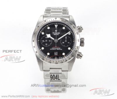 TW Replica Tudor Heritage Black Bay Chrono Watch Price - M79350-0004 41mm 7750 904L Steel Men's